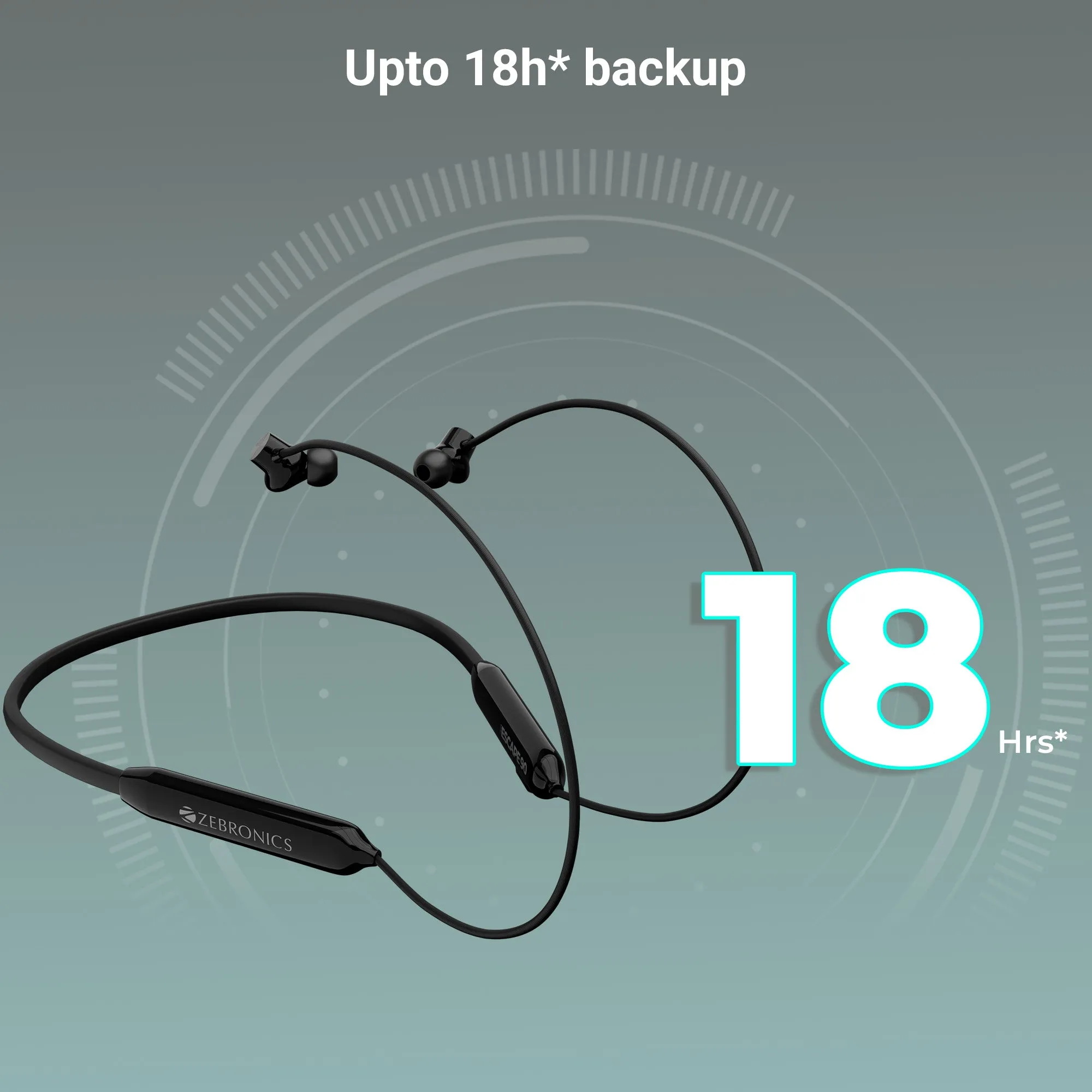 Zebronics Bluetooth Neckband Earphone Escape 90 (ZEB-SNB 2) view 7